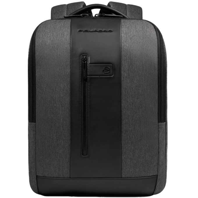 Рюкзак мужской PIQUADRO BRIEF2 CA4818BR2/GRN серый/черный нейлон/натуральная кожа